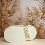 Lumière Base – Κεραμική Οβάλ Βάση Λευκή με Χρυσό - Image 2